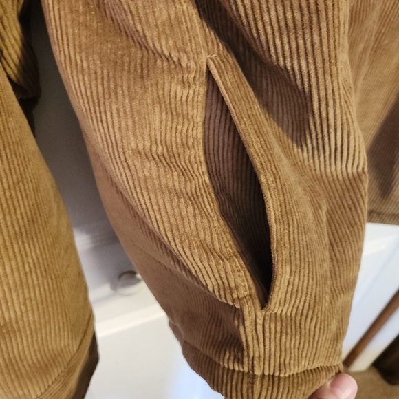 TELLURIDE CAMEL BROWN CORDUROY SHERPA LINED SNAP/BUTTON UP JACKET MENS SIZE XXL - Picture 6 of 10